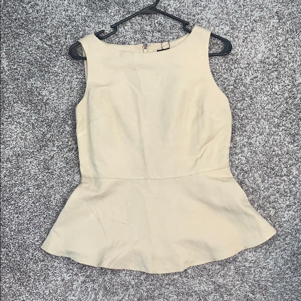 Linen peplum tank